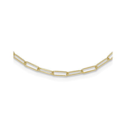 10K Yellow Gold Fancy Link Chain Necklace