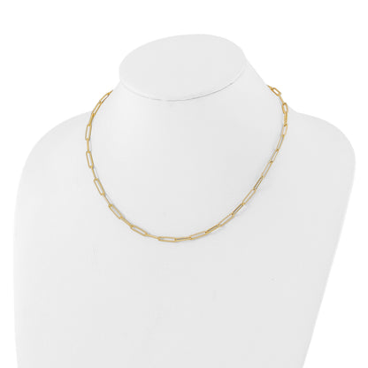 10K Yellow Gold Paperclip Link Chain Necklace