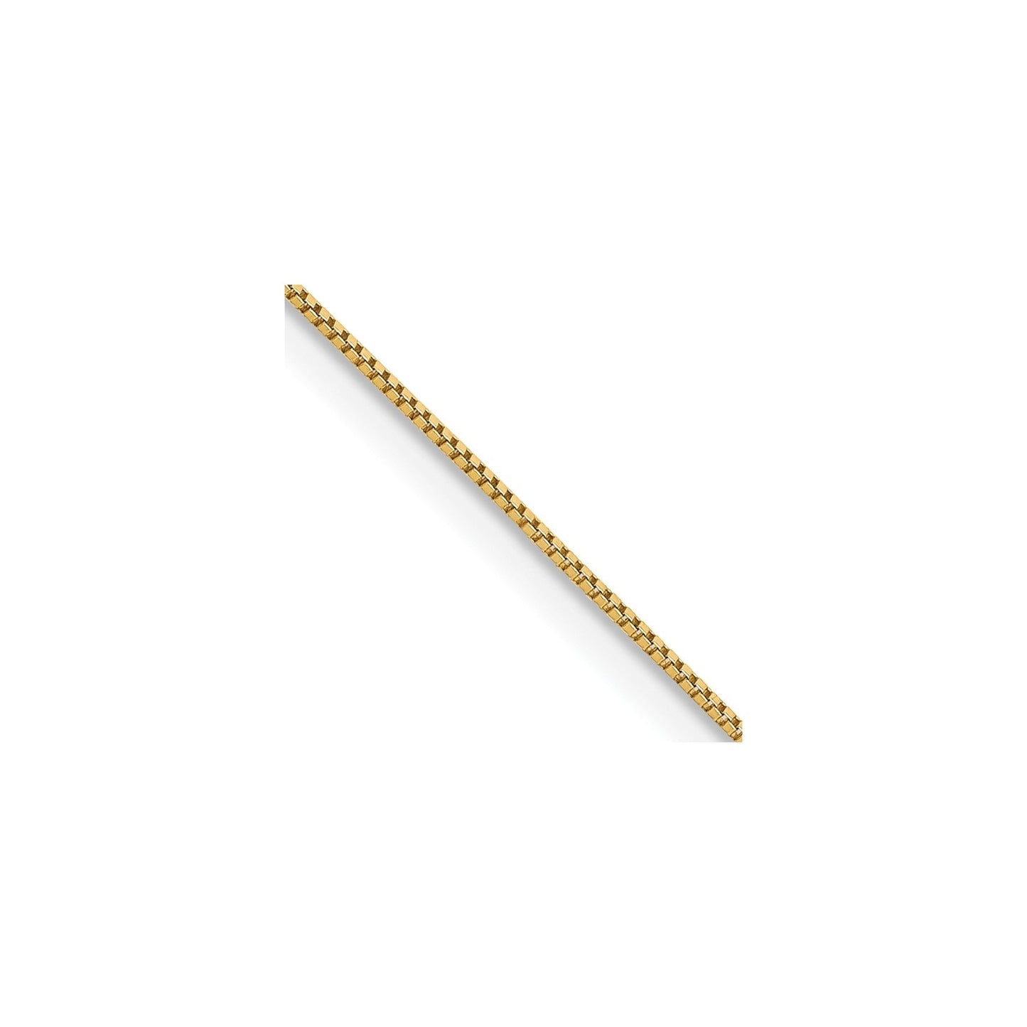 0.5 mm 14k Solid Gold Box Link Chain For Women
