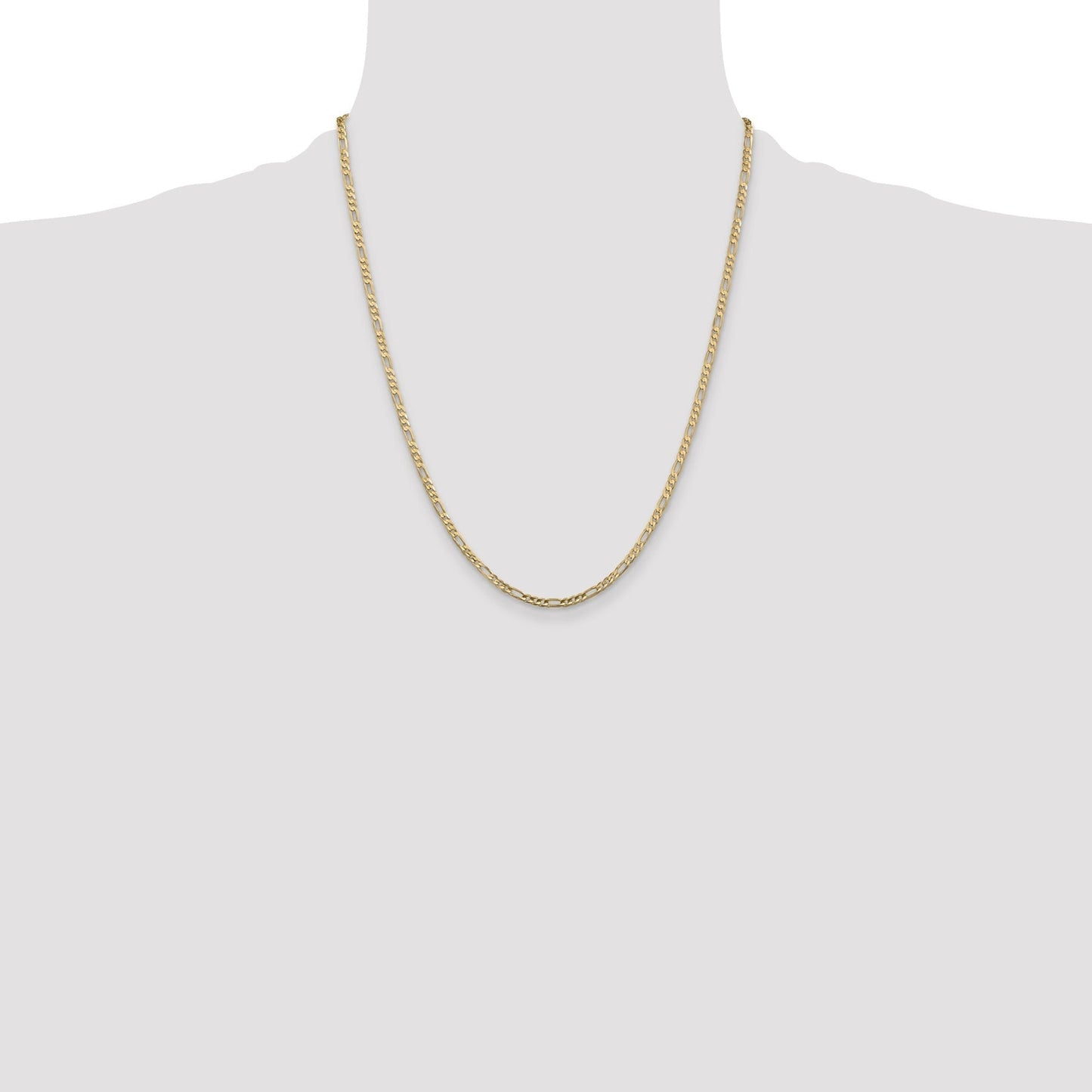 14k Yellow Gold Concave Open Chain for Men