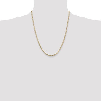 14k Yellow Gold Concave Open Chain for Men