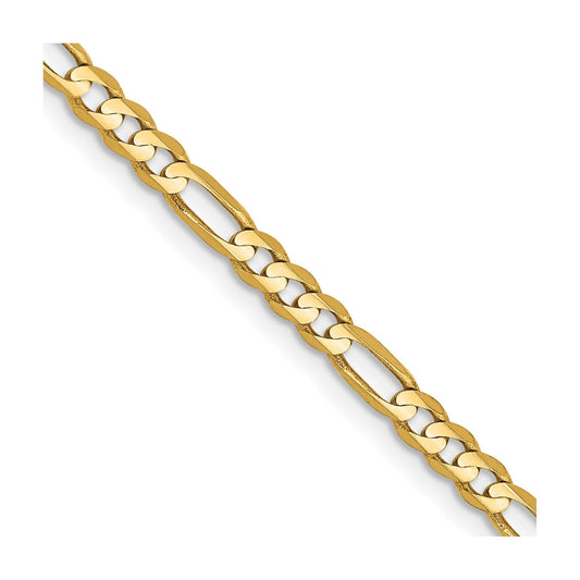 14k Yellow Gold Concave Open Chain for Men