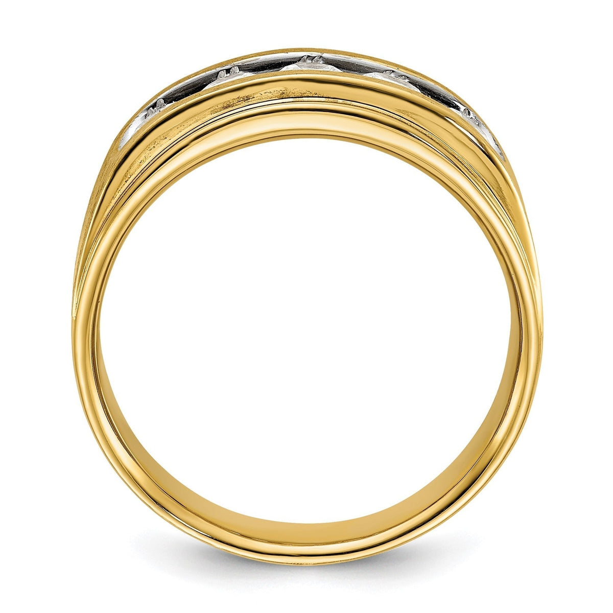 14k Yellow Gold Lab Grown Diamond Five Stone Ring