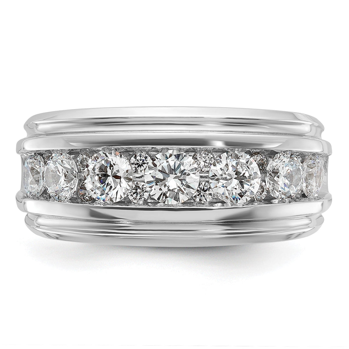 14k White Gold 1 3/4 carat Lab Diamond Five Stone Ring