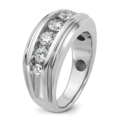 14k White Gold 1 3/4 carat Lab Diamond Five Stone Ring