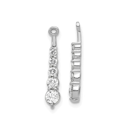 14k White Gold 5/8 carat Lab Grown Diamond Earring Jackets