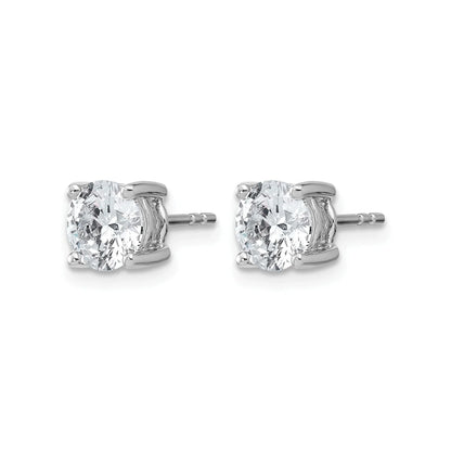 14K Gold Lab Grown Round Diamond Stud Earrings
