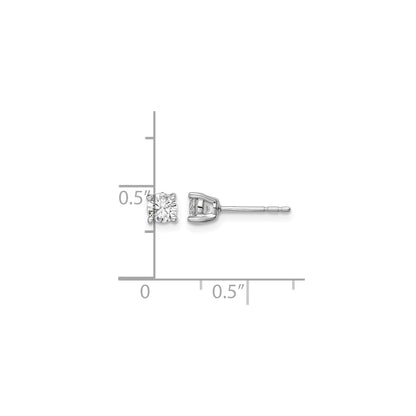 14k White Gold Lab Grown Diamond Stud Earrings 0.5 Ct