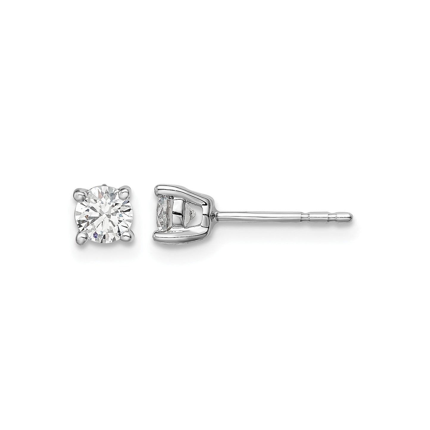 14k White Gold Lab Grown Diamond Stud Earrings 0.5 Ct