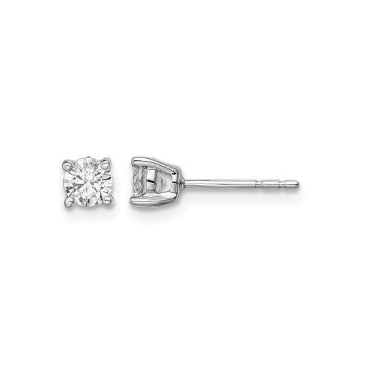 14k White Gold Lab Grown Diamond Stud Earrings 0.5 Ct