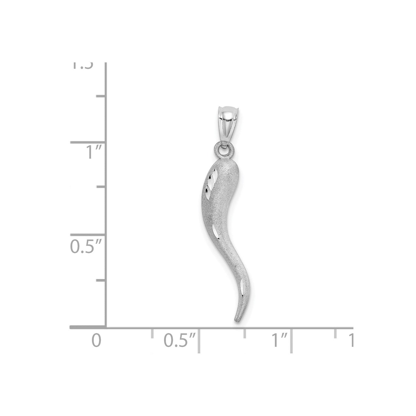 14k Gold Italian Horn Pendant