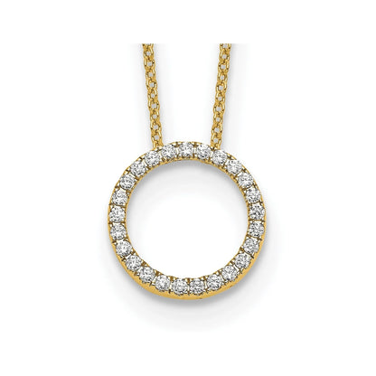 Lab Grown Diamond Circle Pendant Necklaces