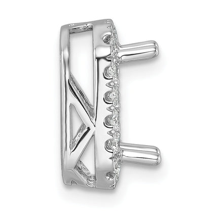 Radiant Lab Diamond Halo Chain Slide Pendant Semi Mount