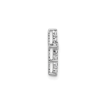 14k Gold Lab Grown Diamond Cross Chain Slide Pendant