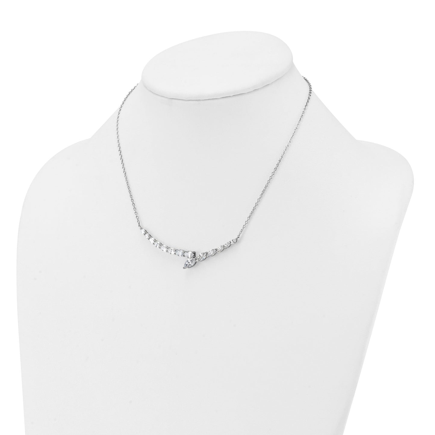 14k Lab Grown Diamond Fashion Bar Necklace 4 ctw