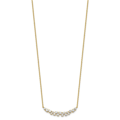 Lab Grown Diamond Fashion Bar Necklace Yellow Gold 7/8 ctw