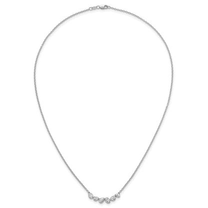 Lab Grown Diamond 14K Gold Leaf Bar Necklace