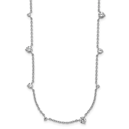 14k Gold Lab Grown Diamond Multi Station Necklaces