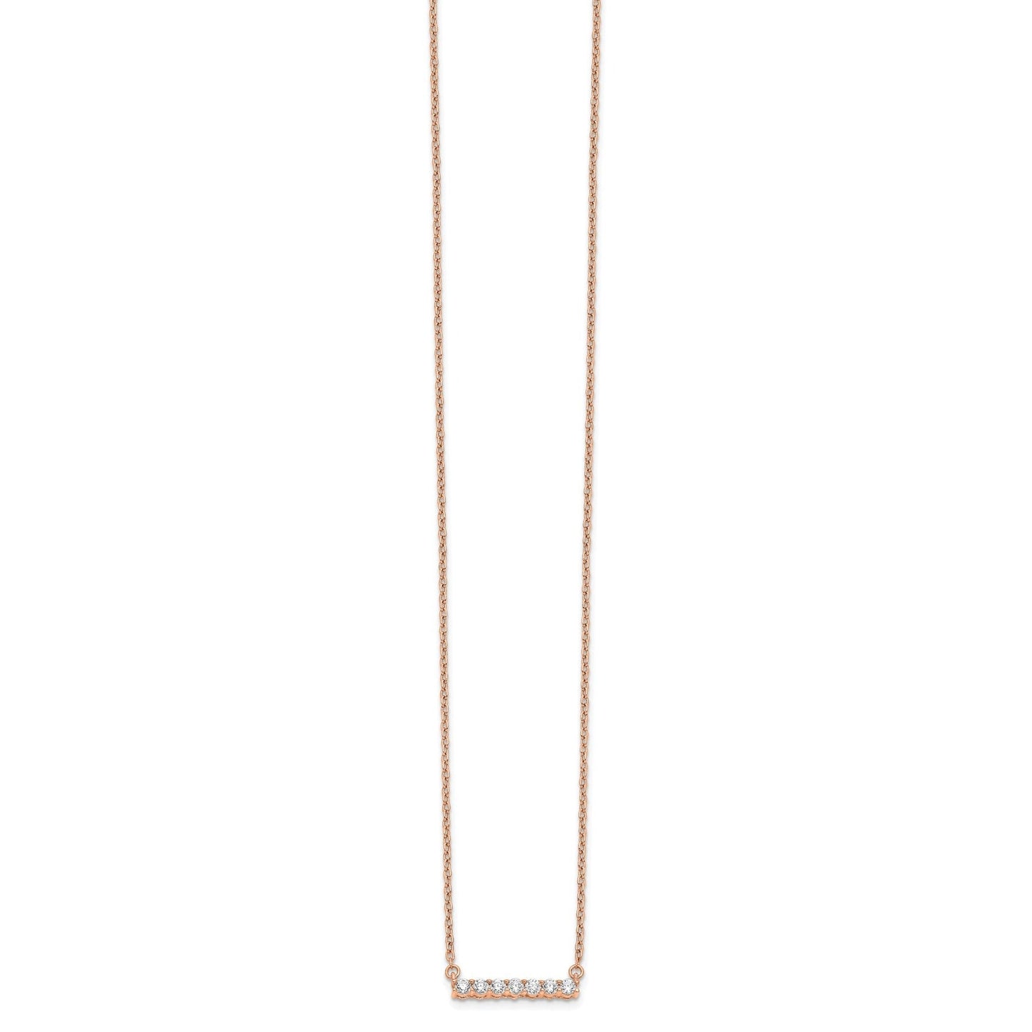 14K Gold Lab Grown Diamond Bar Necklace