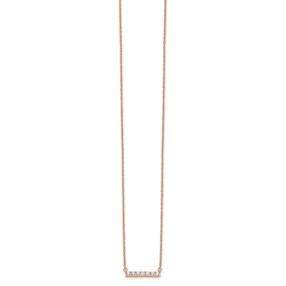14K Gold Lab Grown Diamond Bar Necklace