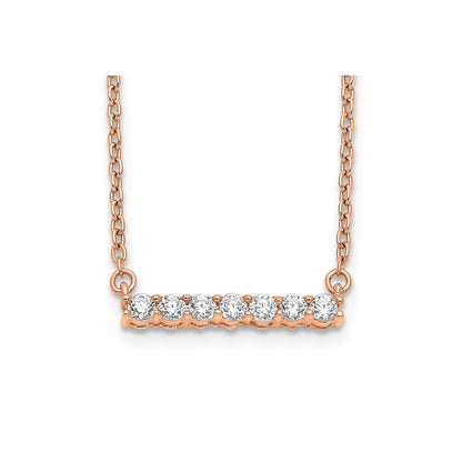 14K Gold Lab Grown Diamond Bar Necklace