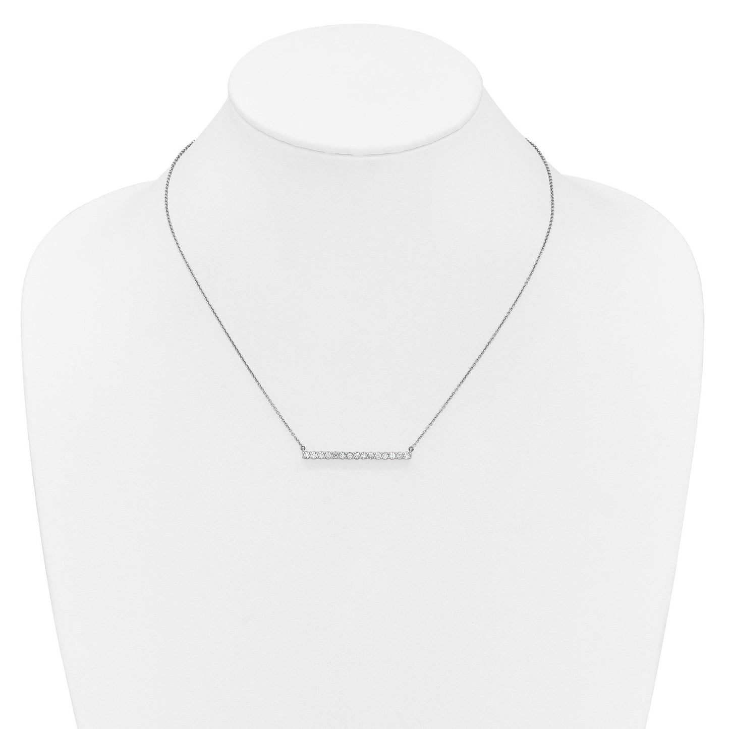 14K Gold Lab Grown Diamond Bar Necklace