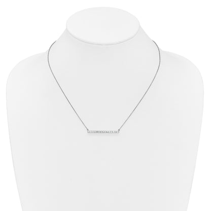 14K Gold Lab Grown Diamond Bar Necklace