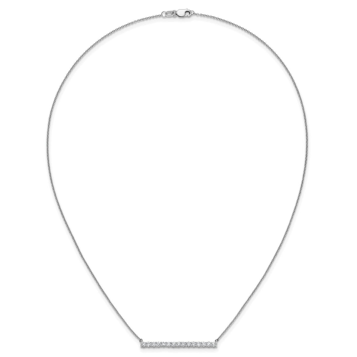 14K Gold Lab Grown Diamond Bar Necklace