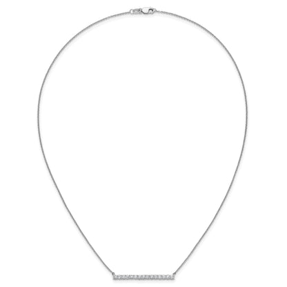 14K Gold Lab Grown Diamond Bar Necklace