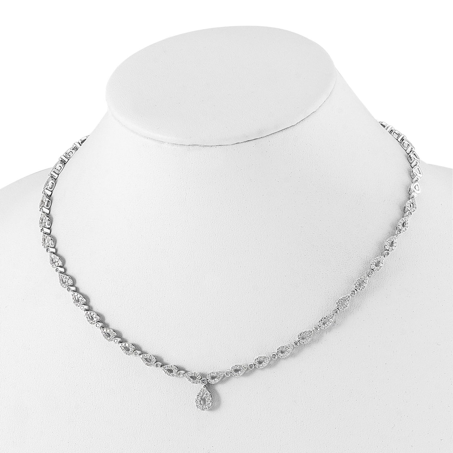 Lab Grown Diamond Fashion Teardrop Necklace 2 3/4 ctw
