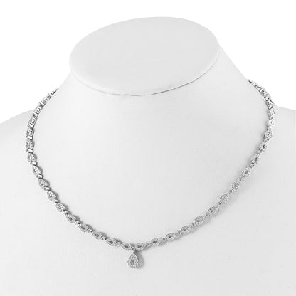 Lab Grown Diamond Fashion Teardrop Necklace 2 3/4 ctw