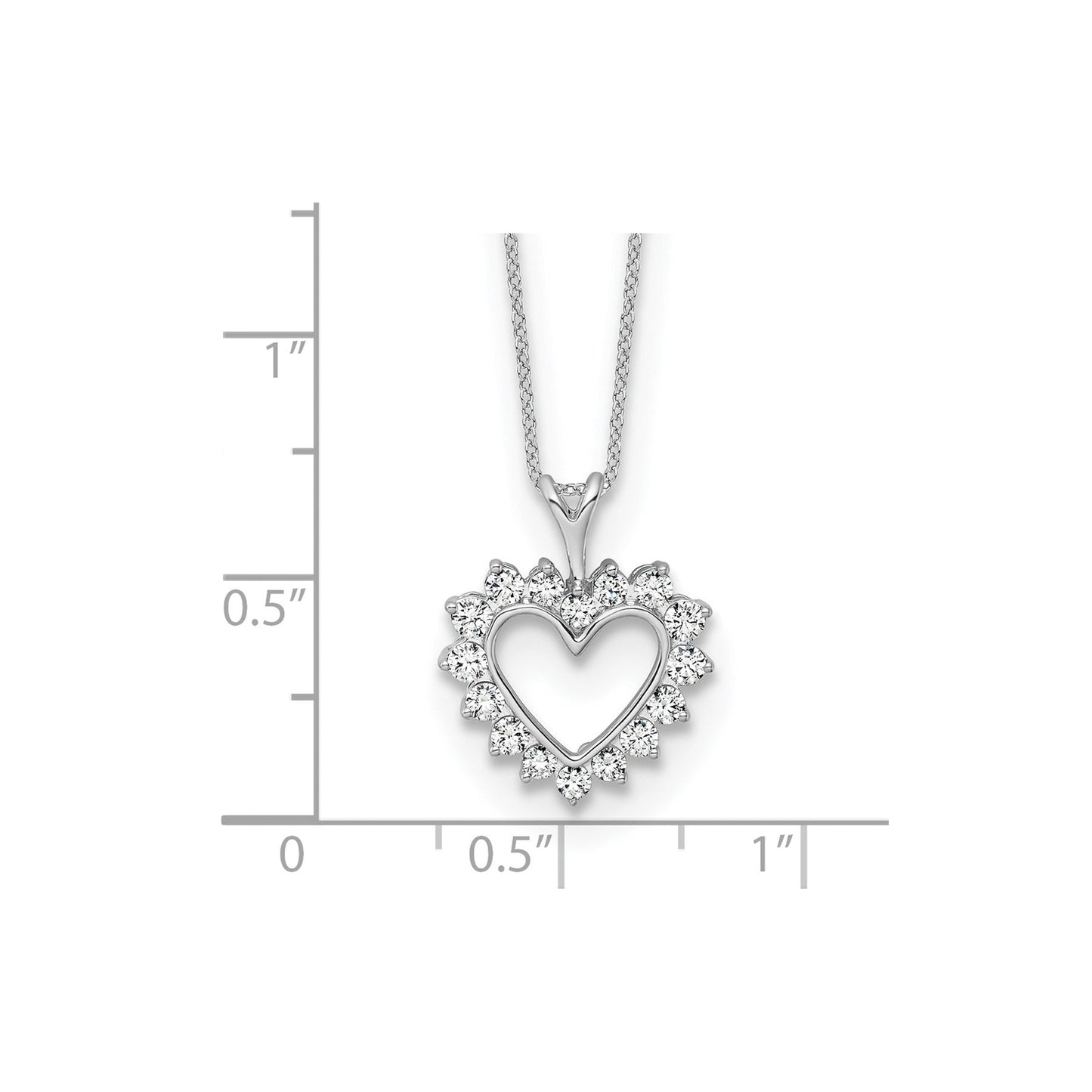 1/2 carat Lab Grown Diamond Heart Necklace