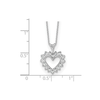 1/2 carat Lab Grown Diamond Heart Necklace