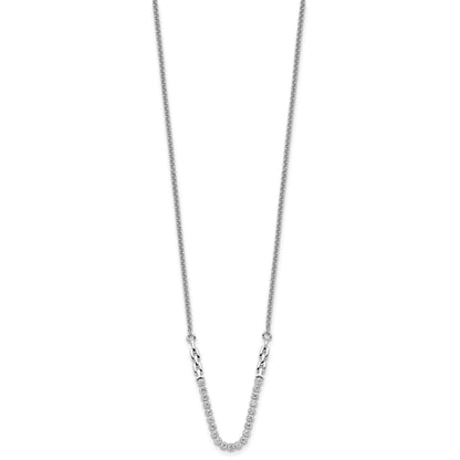 14k White Gold Lab Grown Diamond Adjustable Tennis Bolo Necklace 1/2 ctw.