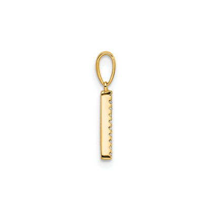 14K Gold Letter Initial Pave Diamond Pendant