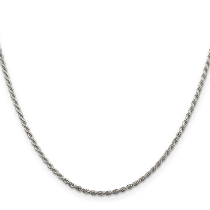 Sterling Silver Diamond-cut Rope Chain