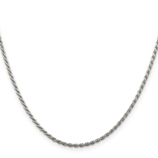 Sterling Silver Diamond-cut Rope Chain