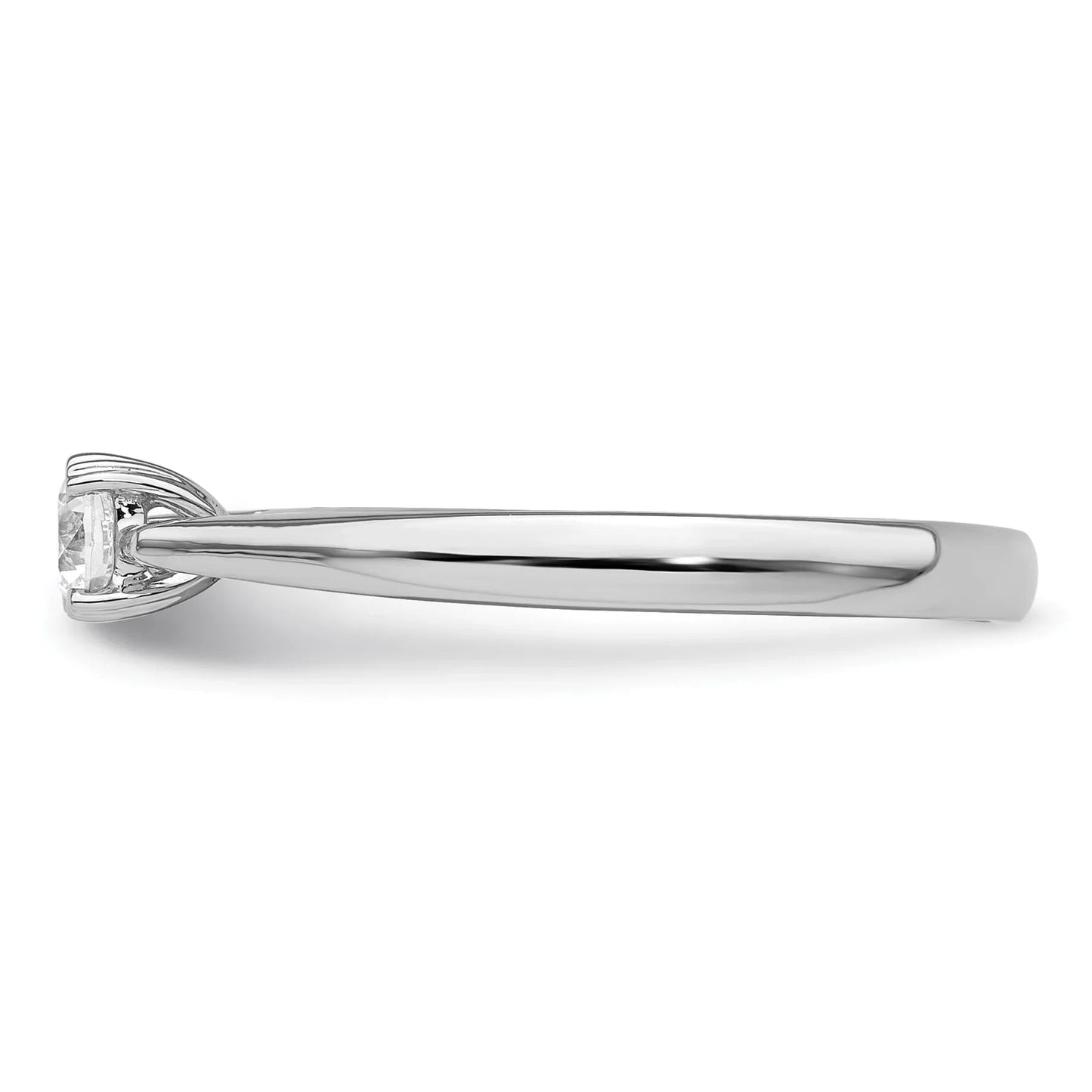 14K Gold Lab Grown Round Diamond Solitaire Ring