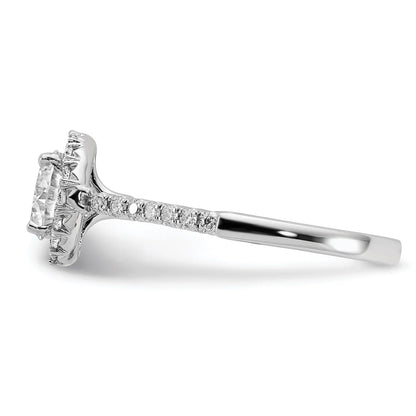 14k White Gold Lab Grown Diamond Halo Ring Semi Mount