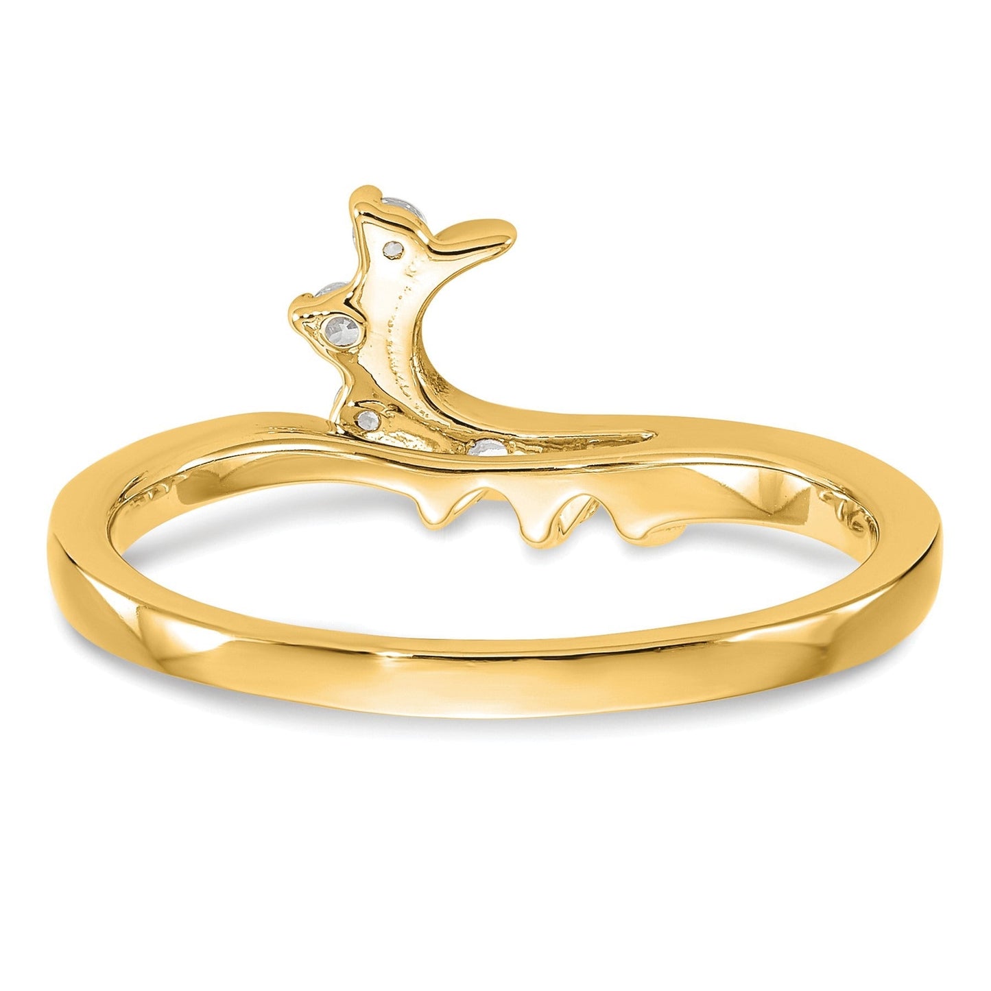 14K Yellow Gold Lab Diamond Wrap Enhancer Ring