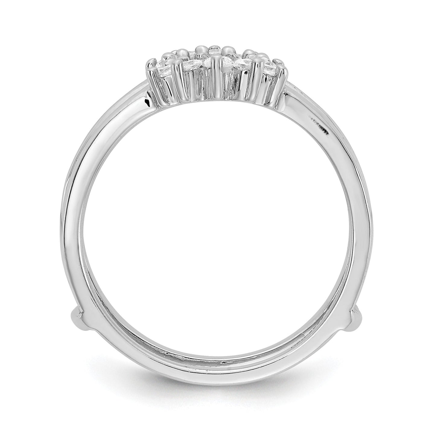 14k White Gold Lab Grown Diamond Ring Guards 0.2 Ct