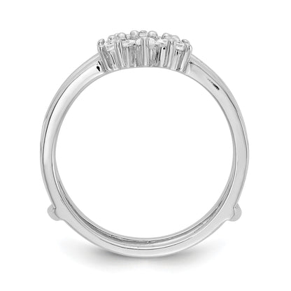 14k White Gold Lab Grown Diamond Ring Guards 0.2 Ct
