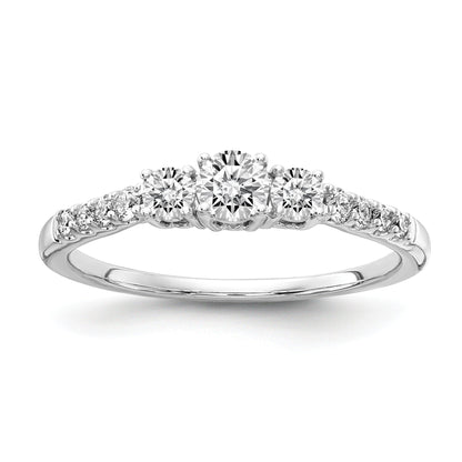 14k Gold Lab Grown Diamond 3-Stone Engagement Ring