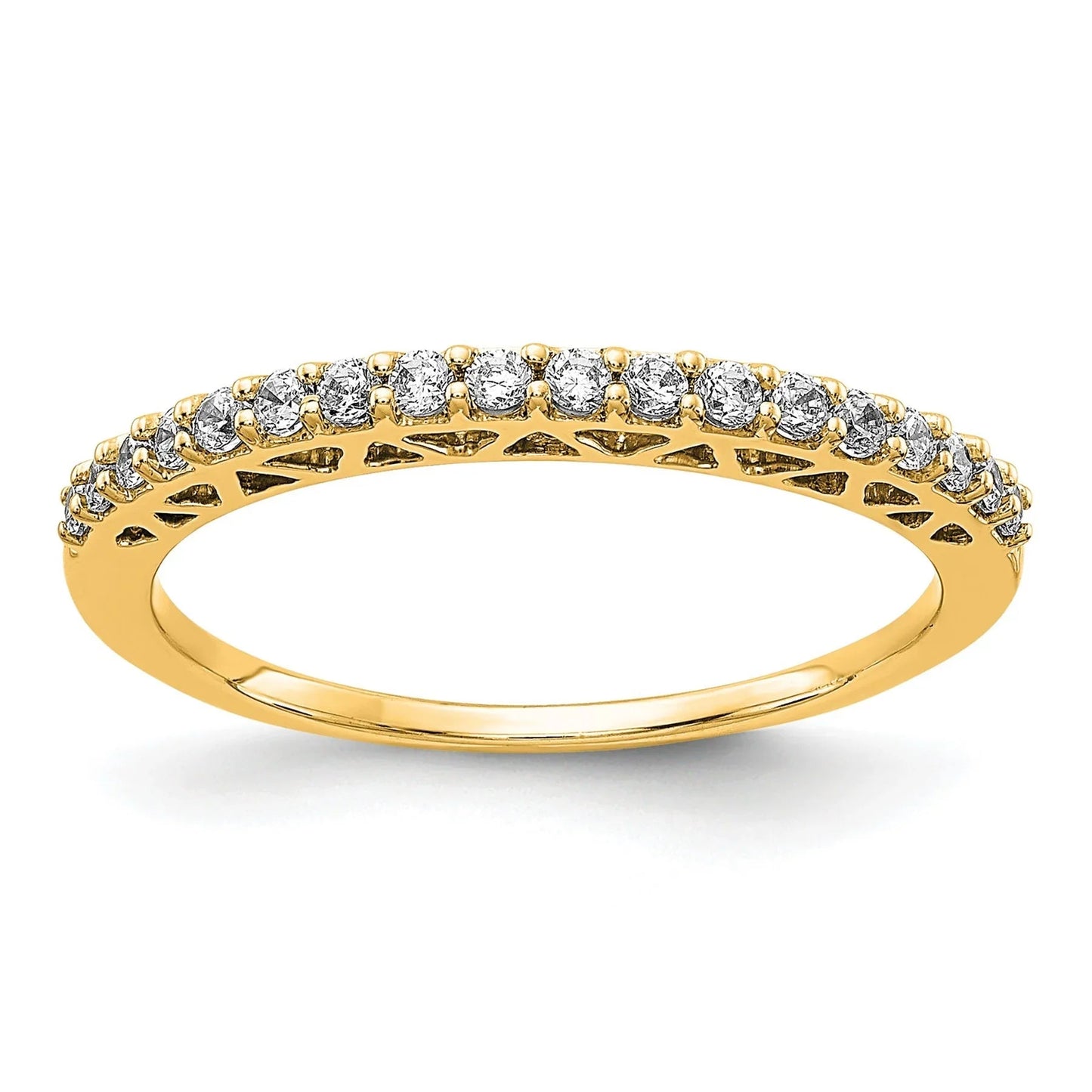 14k Gold Lab Grown Diamond Wedding Band 0.25 Ct
