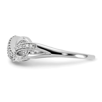14k White Gold Lab Grown Diamond Infinity Symbol Ring