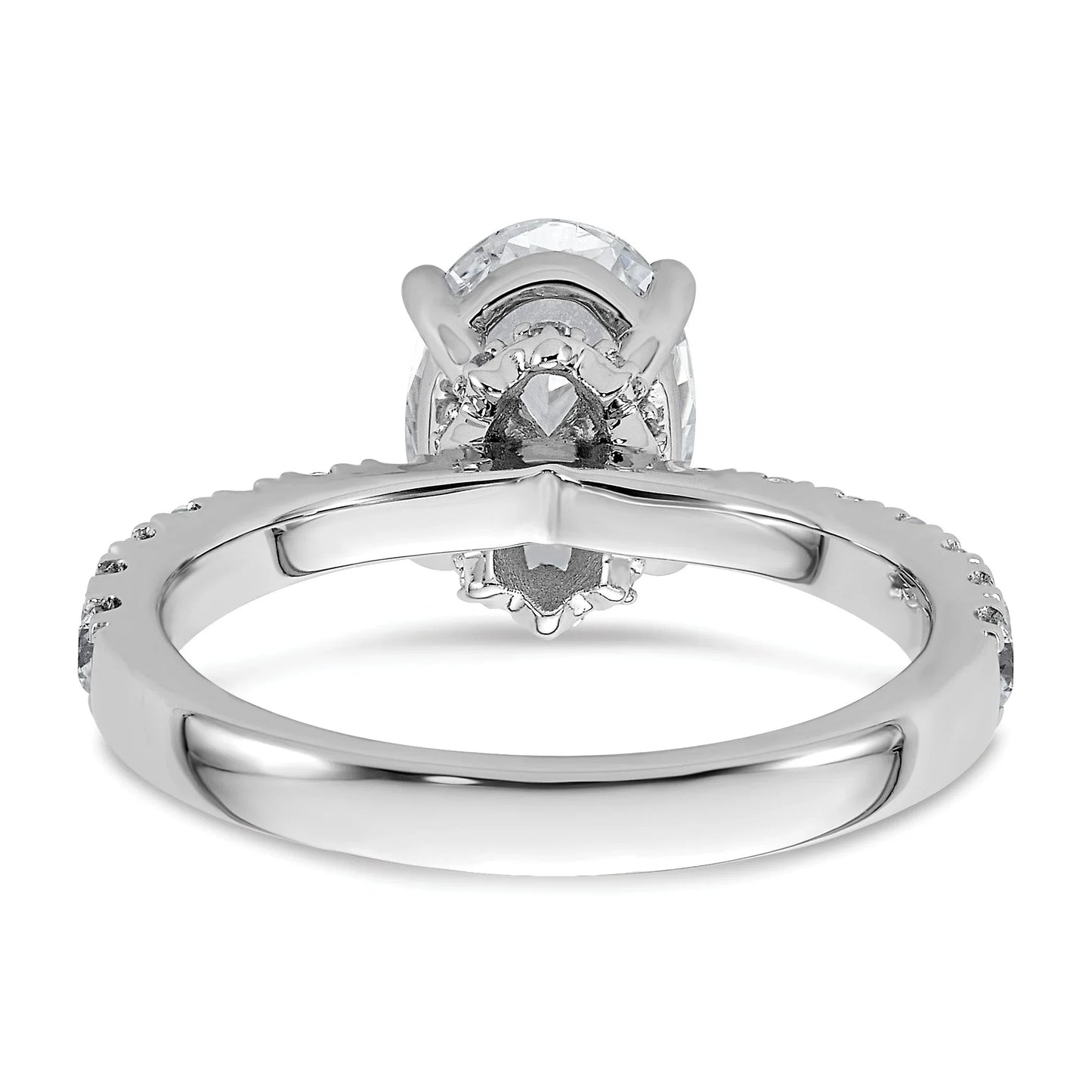 14K White Gold Lab Grown Diamond Oval Engagement Ring