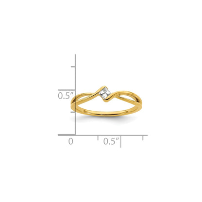 14k Lab Grown Diamond Solitaire Engagement Ring 1/6 carat