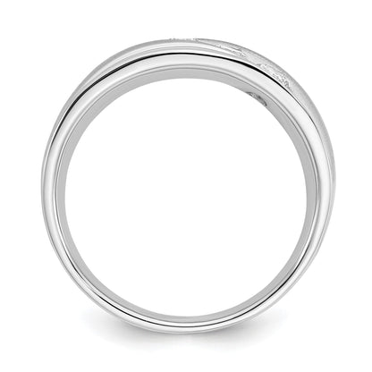 14k White Gold Lab Grown Diamond Three Stone Ring