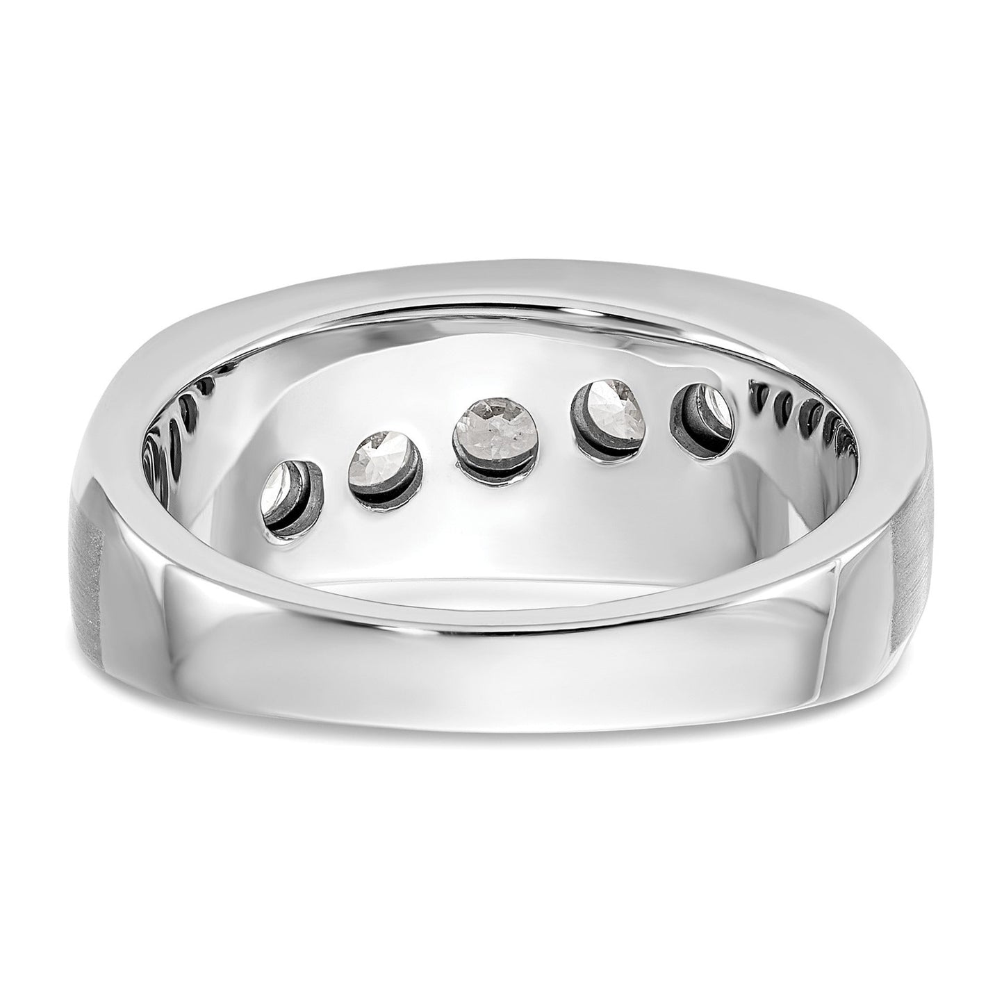 10k White Gold 1 carat Lab Grown Diamond Five Stone Ring