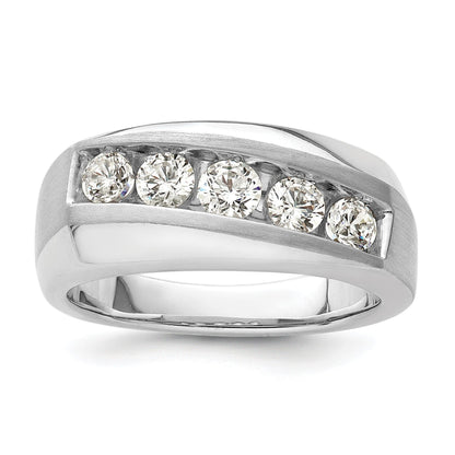 10k White Gold 1 carat Lab Grown Diamond Five Stone Ring